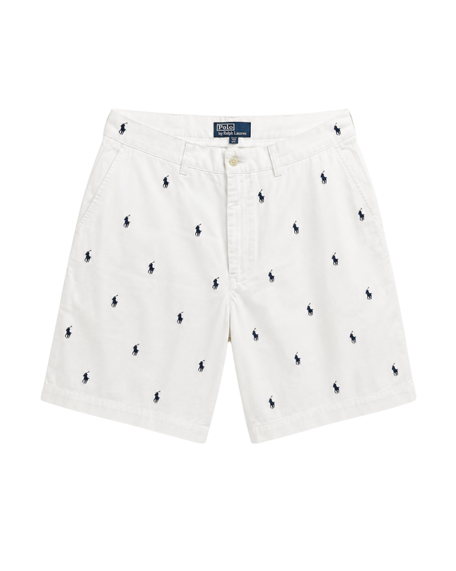 Polo Ralph Lauren White All-Over Pony Print Prospect Shorts
