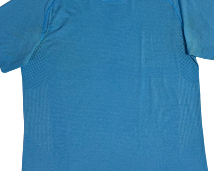 Lululemon Blue Metal Vent Tech Sports T-Shirt