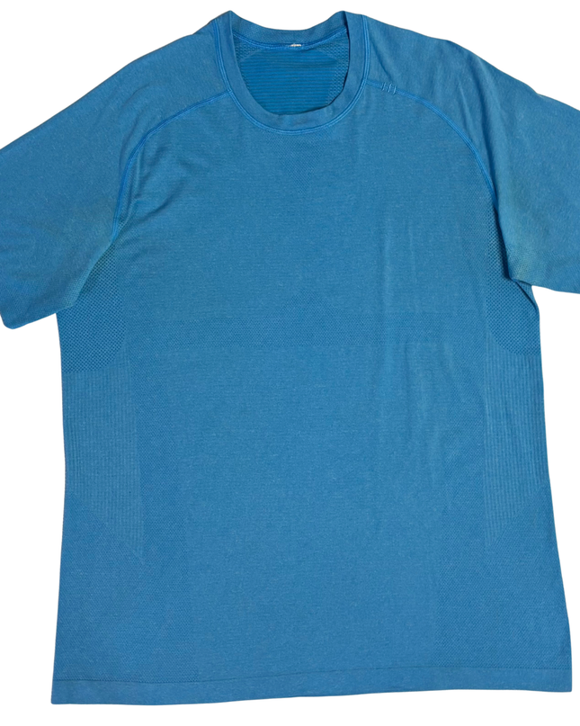 Lululemon Blue Metal Vent Tech Sports T-Shirt