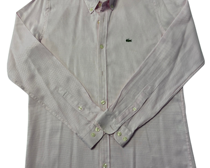 Lacoste Pink Long Sleeve Button-Down Shirt
