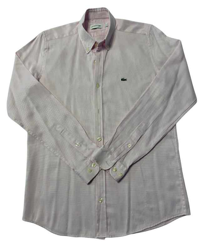 Lacoste Pink Long Sleeve Button-Down Shirt