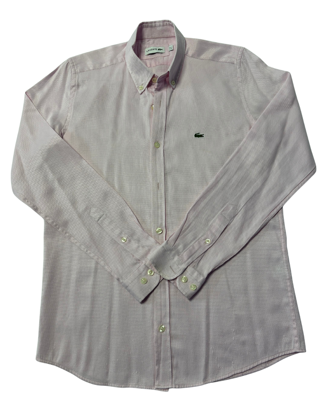 Lacoste Pink Long Sleeve Button-Down Shirt