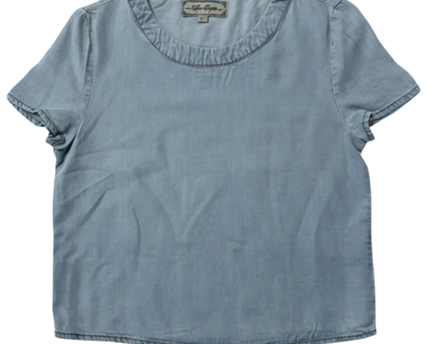 Lee Cooper Light Blue Short Sleeve Lyocell Top