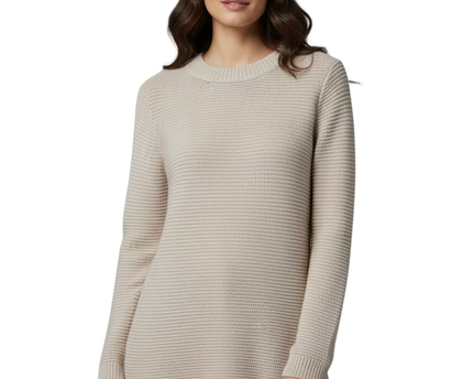 COS Beige 100% Cotton Textured Knit Sweater