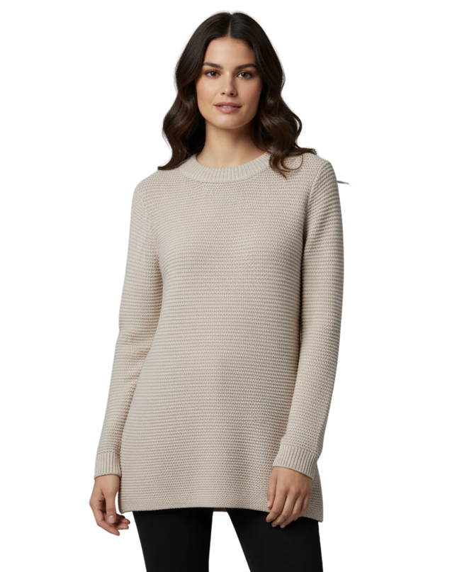 COS Beige 100% Cotton Textured Knit Sweater