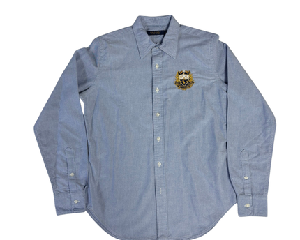 Ralph Lauren Blue Polo Golf Embroidered Crest Oxford Shirt