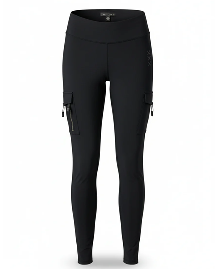 First Base Black Cargo Pocket Active Leggings
