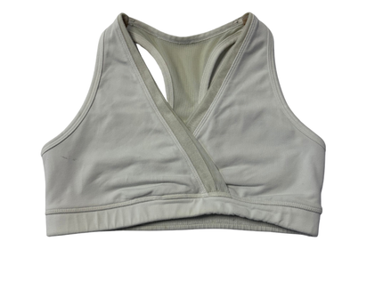 Lululemon White Wrap-Front Racerback Sports Bra