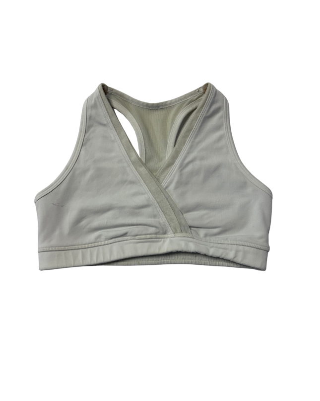 Lululemon White Wrap-Front Racerback Sports Bra