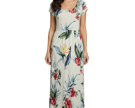 Tommy Bahama Floral Print Scoop Neck Maxi Dress