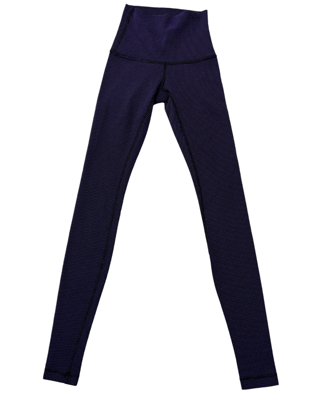 Lululemon Purple Micro-Pattern High-Rise Leggings