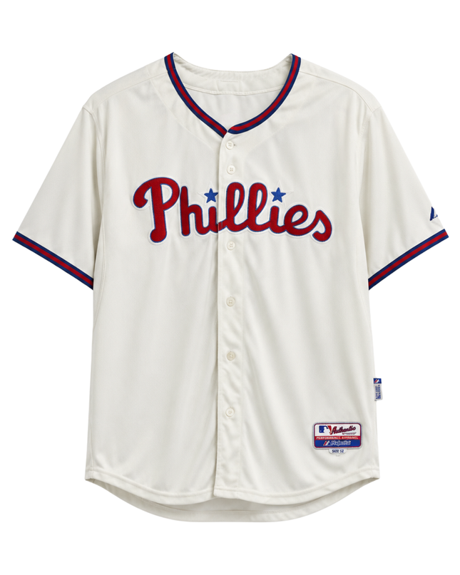Majestic Philadelphia Phillies Cliff Lee 33 Authentic Off-White Jersey