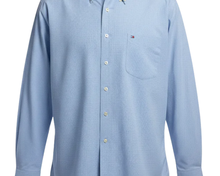Tommy Hilfiger Light Blue Gingham Long Sleeve Shirt