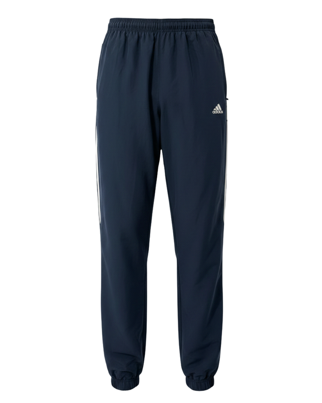 Adidas Navy Blue 3-Stripe Performance Track Pants