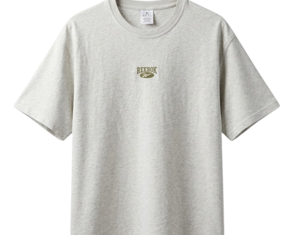 Reebok Grey Graphic Embroidered T-Shirt