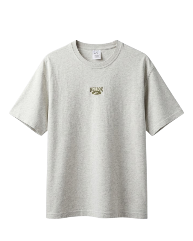 Reebok Grey Graphic Embroidered T-Shirt