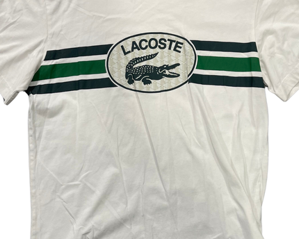 Lacoste White Relaxed Fit Graphic T-Shirt