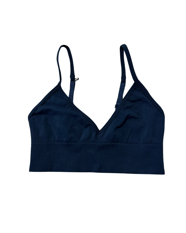 Lululemon Navy Blue Ebb to Street Seamless Sports Bra