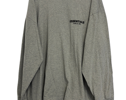Fear of God Essentials Grey Oversized Long Sleeve T-Shirt