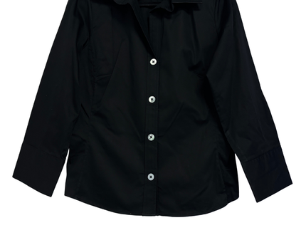 Banana Republic Black Stretch Button-Down Long Sleeve Shirt