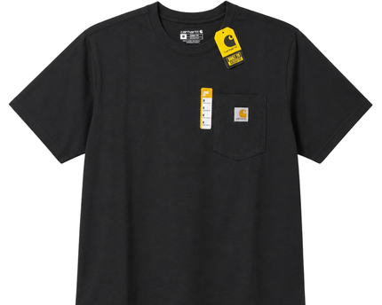 Carhartt Men's K87 Loose Fit Short-Sleeve Pocket T-Shirt - Black W/Tags