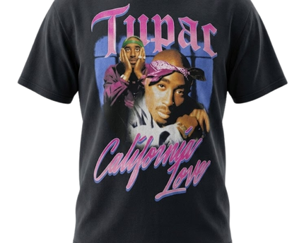 Zara Black Tupac California Love Graphic Tee