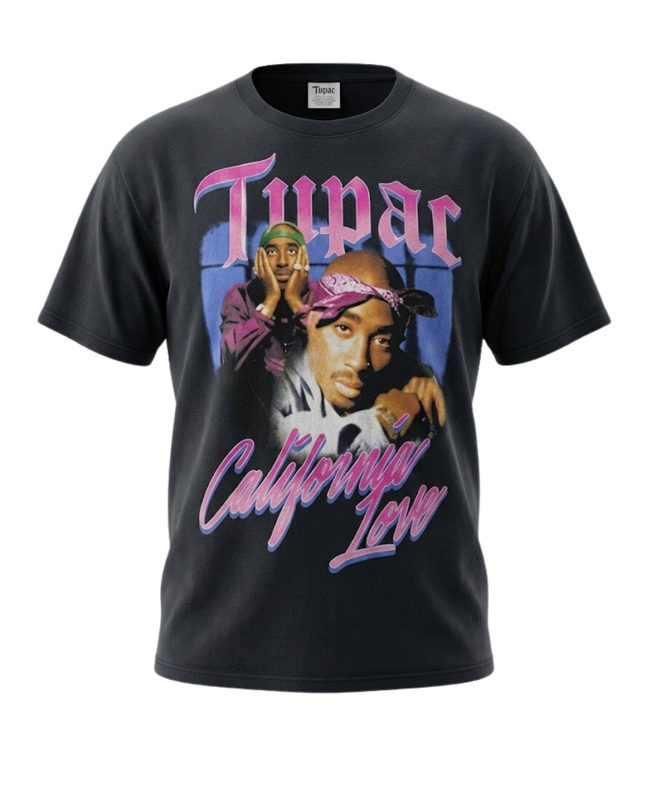 Zara Black Tupac California Love Graphic Tee