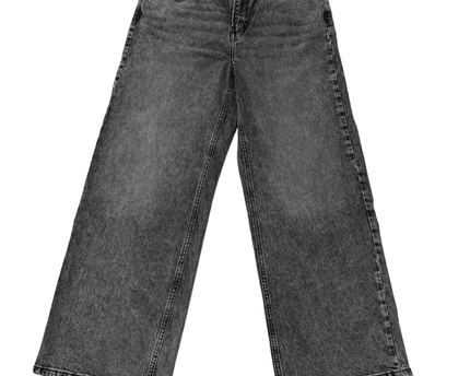 Zara Grey High-Waisted Wide Leg Jeans