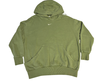 Nike Olive Green Embroidered Mini Swoosh Hoodie