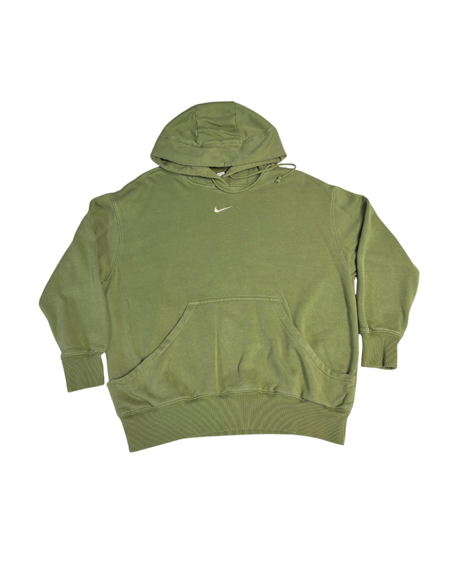 Nike Olive Green Embroidered Mini Swoosh Hoodie