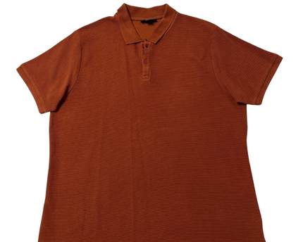 SMOG Rust Ribbed Polo Shirt
