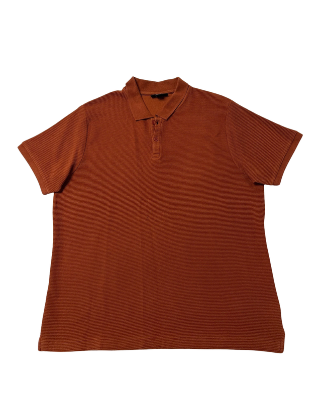 SMOG Rust Ribbed Polo Shirt