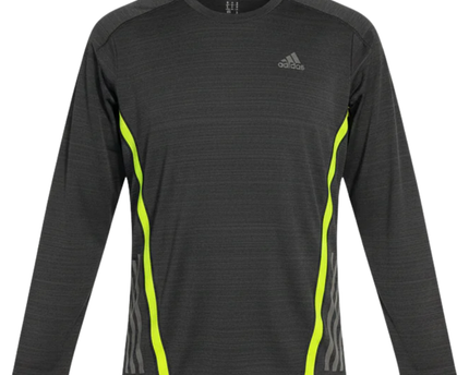 Adidas Gray Supernova ClimaCool Long Sleeve Sports T-Shirt