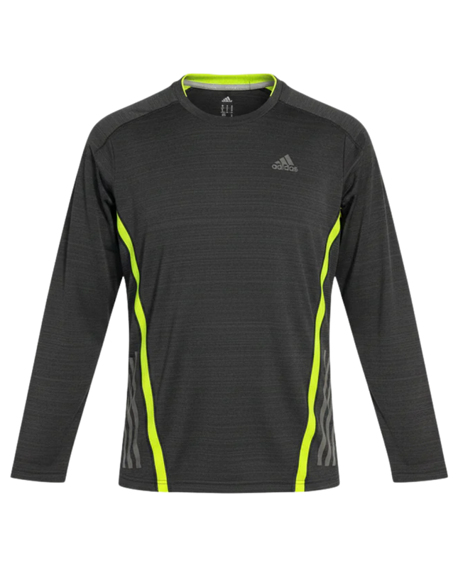 Adidas Gray Supernova ClimaCool Long Sleeve Sports T-Shirt
