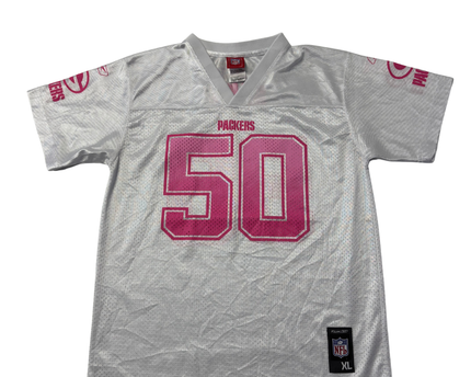 NFL White Green Bay Packers NFL Pink Graphic Jersey