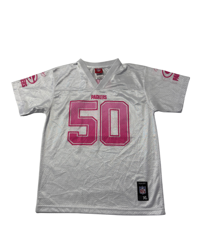 NFL White Green Bay Packers NFL Pink Graphic Jersey