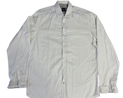 Hugo Boss White Regular Fit Long Sleeve Shirt