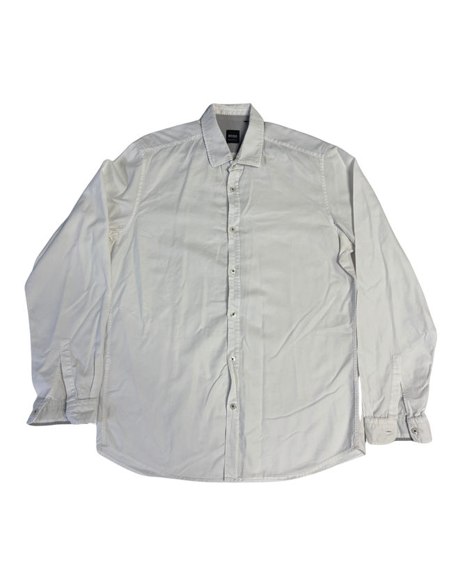 Hugo Boss White Regular Fit Long Sleeve Shirt