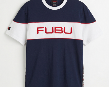 Vintage FUBU Navy Block Logo T-Shirt