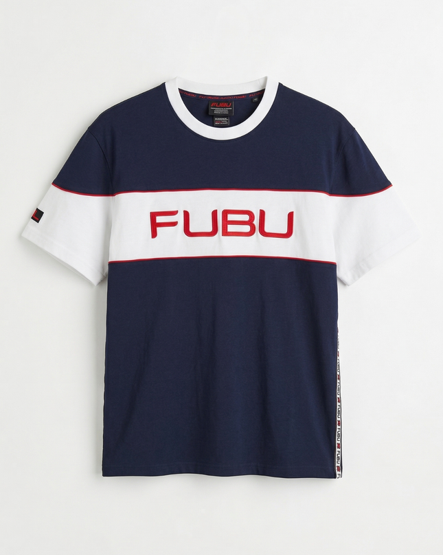 Vintage FUBU Navy Block Logo T-Shirt