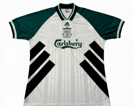 Adidas White/Green Liverpool FC 1993-95 Away Vintage Jersey
