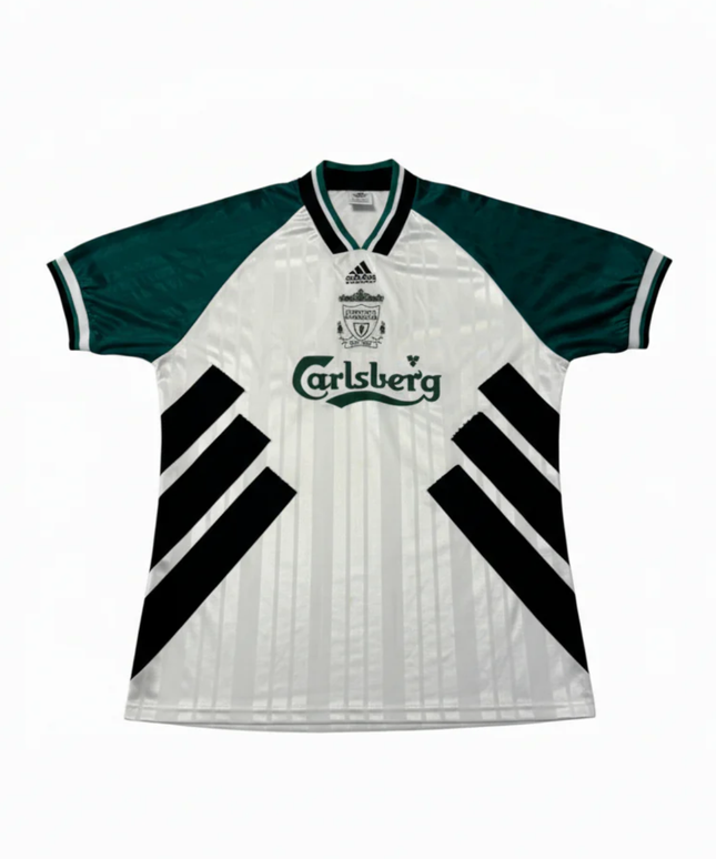Adidas White/Green Liverpool FC 1993-95 Away Vintage Jersey