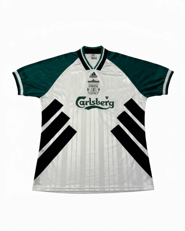 Adidas White/Green Liverpool FC 1993-95 Away Vintage Jersey