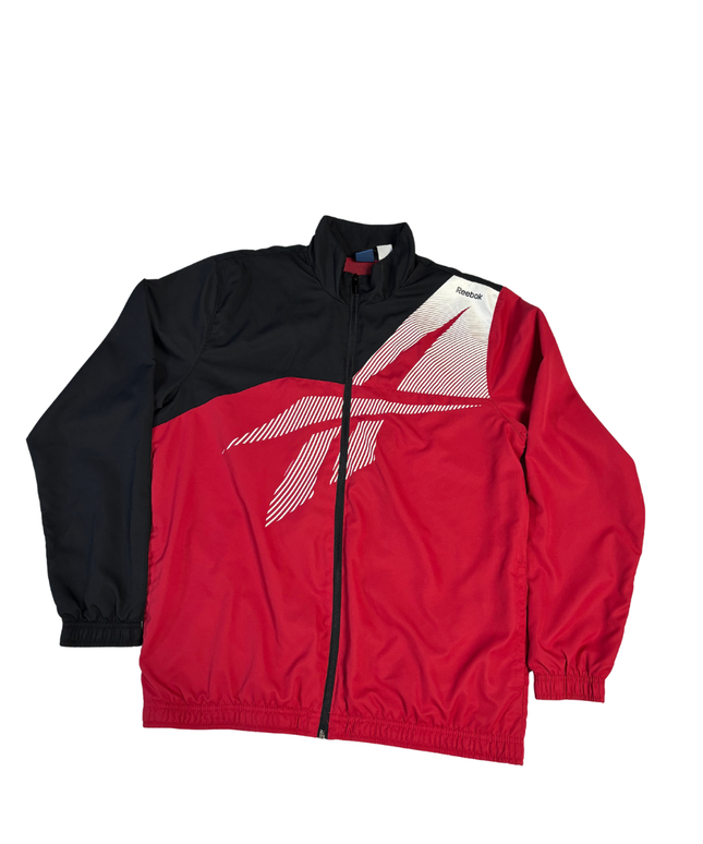 Reebok Black/Red Colorblock Track Jacket