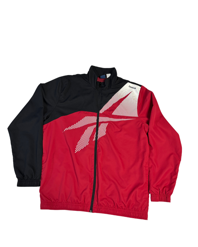 Reebok Black/Red Colorblock Track Jacket