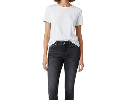 True Religion Dark Gray Halle Mid Rise Super Skinny Jeans