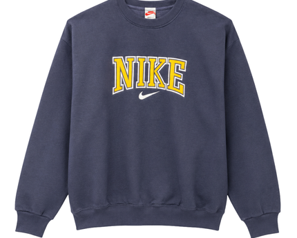 Vintage Nike Navy Embroidered Block Letter Sweatshirt