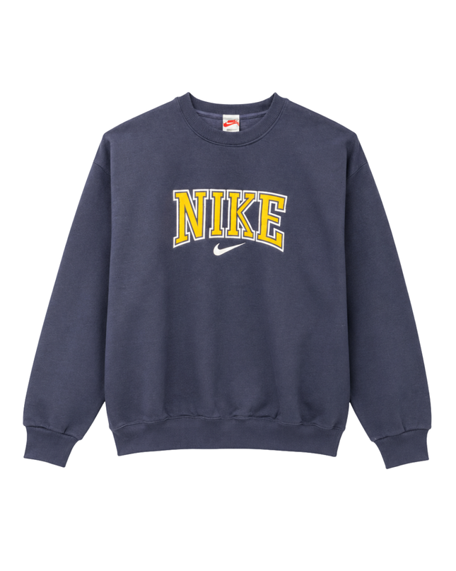 Vintage Nike Navy Embroidered Block Letter Sweatshirt