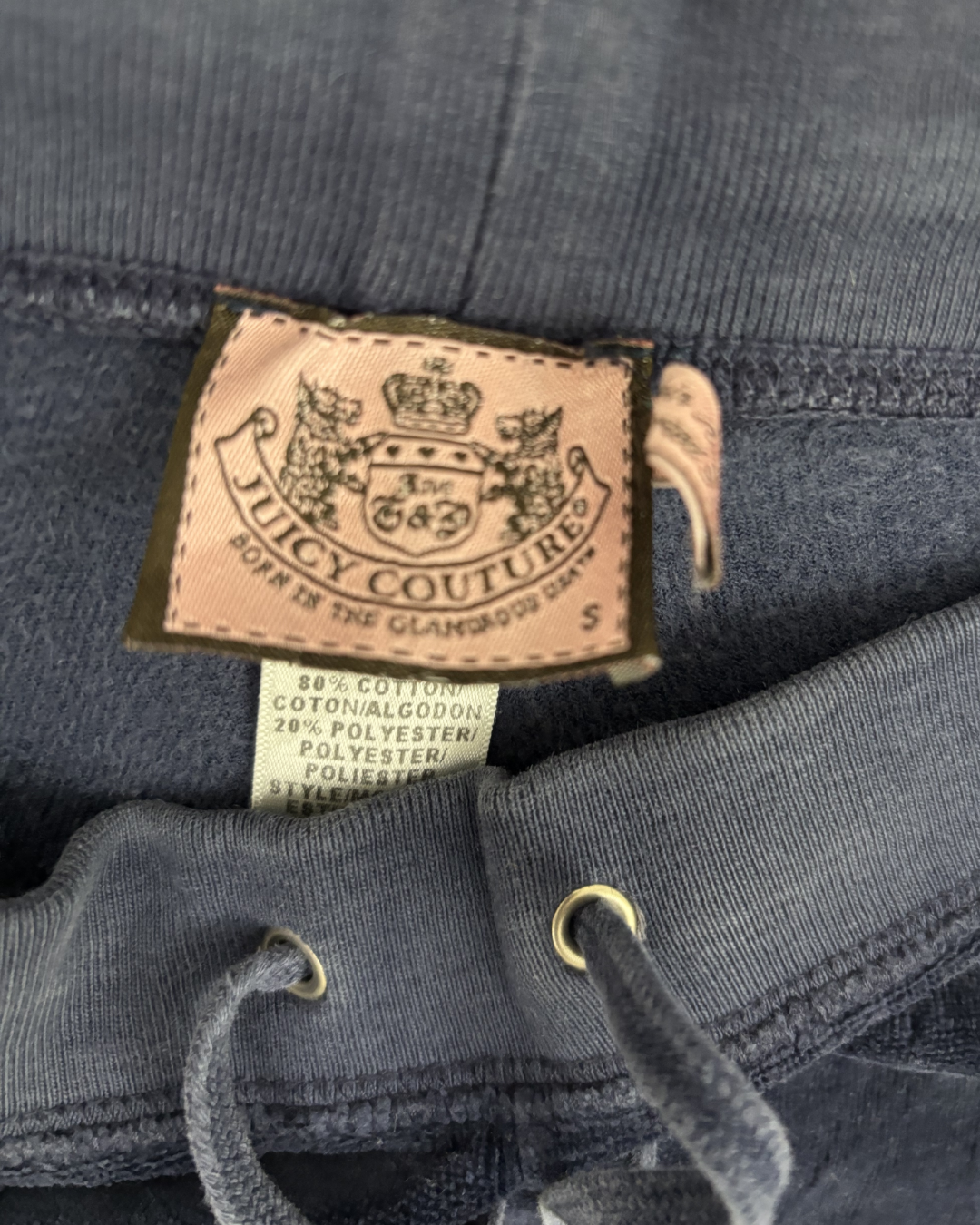 Juicy Couture Navy Blue Velour Tracksuit Pants - M | Waist: 28"
