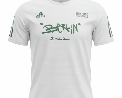 Adidas White BMW Berlin Marathon 2022 Performance Running T-Shirt | With Tags
